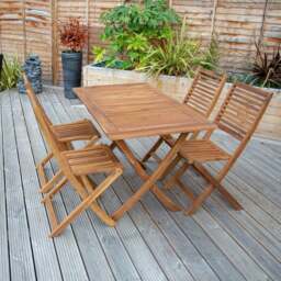 Acacia 4 Seater Rectangular Dining Set - thumbnail 1