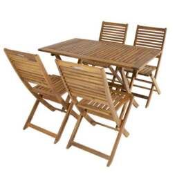 Acacia 4 Seater Rectangular Dining Set - thumbnail 2