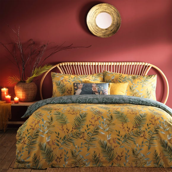 Furn. Riva Mazari Mustard Duvet Cover and Pillowcase Set - image 1