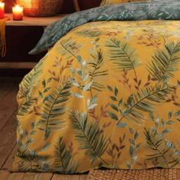 Furn. Riva Mazari Mustard Duvet Cover and Pillowcase Set - thumbnail 3