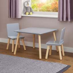 Liberty House Kids Table And Two Chairs Set, Pine - thumbnail 3