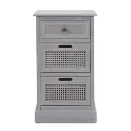 Lucy Cane 3 Drawer Bedside Table - thumbnail 1