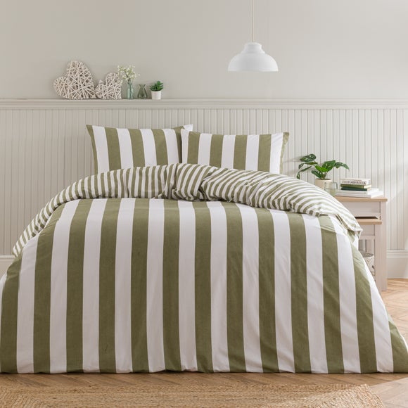 Kent Broad Stripe 100% Cotton Duvet Cover & Pillowcase Set - image 1