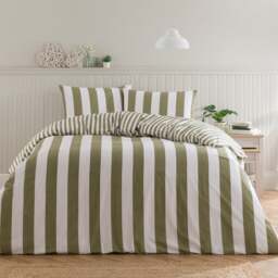 Kent Broad Stripe 100% Cotton Duvet Cover & Pillowcase Set - thumbnail 1