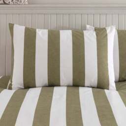 Kent Broad Stripe 100% Cotton Duvet Cover & Pillowcase Set - thumbnail 3