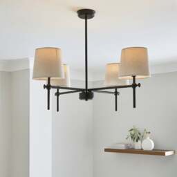 Charleston 4 Light Diner Ceiling Light - thumbnail 1