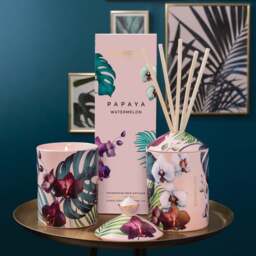 Stoneglow Urban Botanics Papaya Watermelon Ceramic Candle - thumbnail 1