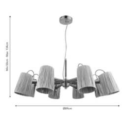Marseille 8 Light Adjustable Ceiling Light - thumbnail 6