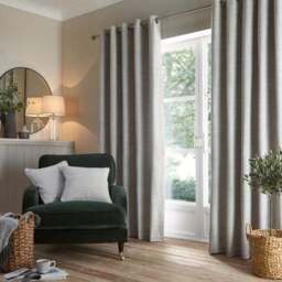 Churchgate Swithland Herringbone Eyelet Curtains (Blackout Available) - thumbnail 2