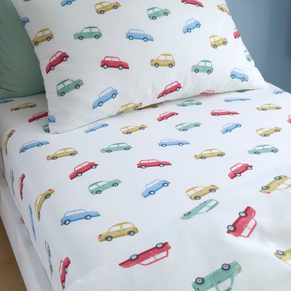 Classic Cars 100% Cotton Fitted Bed Sheet