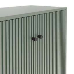 Cody Ribbed 2 Door Shoe Storage Cabinet, Green - thumbnail 4