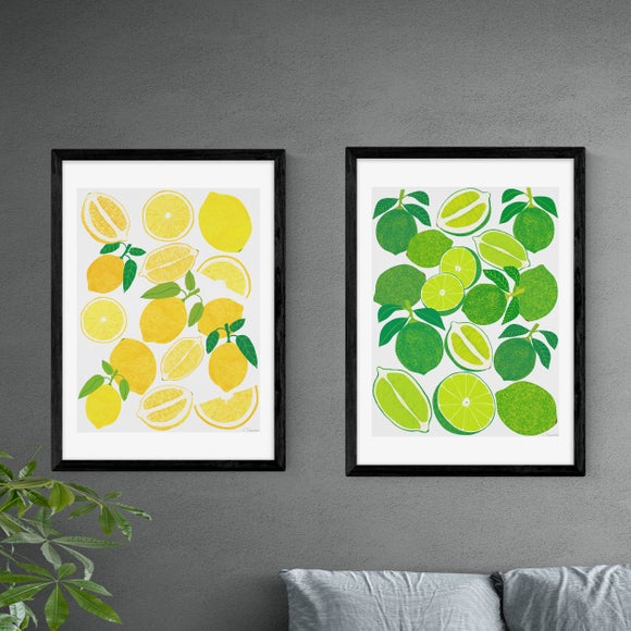 Set of 2 East End Prints Lemon & Lime Prints - image 1