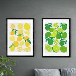 Set of 2 East End Prints Lemon & Lime Prints - thumbnail 1
