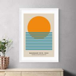 East End Prints Mid Century Sun Bauhaus by Luxe Poster Co - thumbnail 1