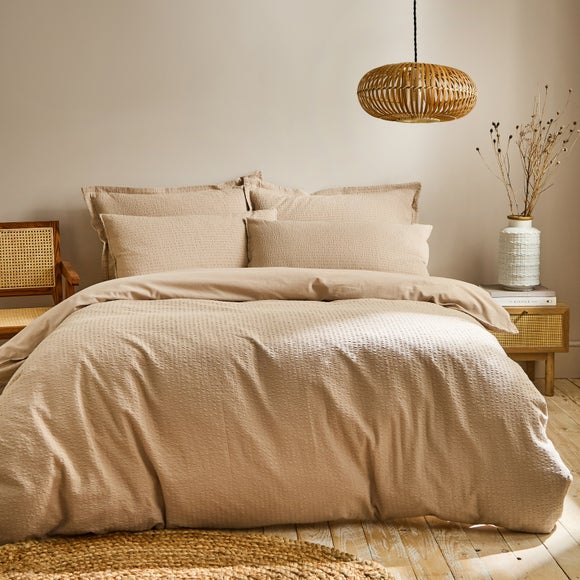 Seersucker Woven 100% Cotton Duvet Cover & Pillowcase Set - image 1
