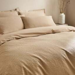 Seersucker Woven 100% Cotton Duvet Cover & Pillowcase Set - thumbnail 4