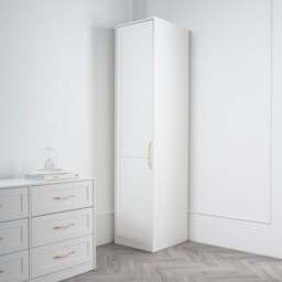 Austen Single Wardrobe, White - thumbnail 1