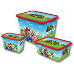 Super Mario Set of 3 Storage Boxes - thumbnail 1