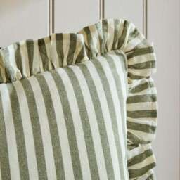 Linford Stripe Frilled Square Cushion Cover - thumbnail 2