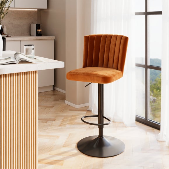 Taylor Gaslift Barstool, Velvet - image 1