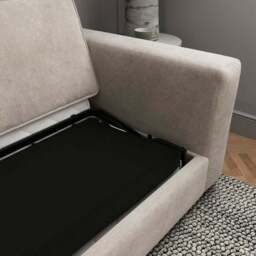 Claude Soft Tonal Chenille 3 Seater Sofa Bed - thumbnail 3