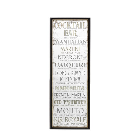Cedar and Sage Antique Printed Cocktail Bar Wall Mirror - image 1
