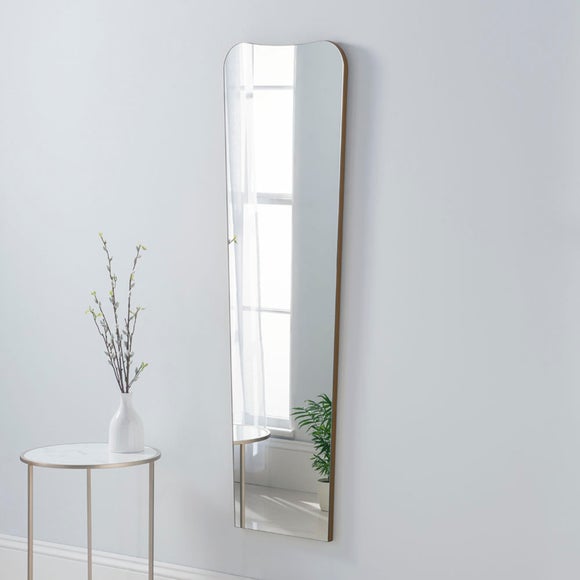 Yearn Curved Narrow Full Length Wall Mirror - image 1