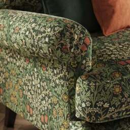 Jolene William Morris Blackthorn Print Velvet 3 Seater Sofa - thumbnail 4
