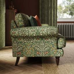 Jolene William Morris Blackthorn Print Velvet 3 Seater Sofa - thumbnail 3