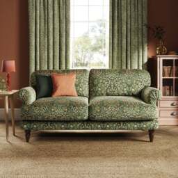 Jolene William Morris Blackthorn Print Velvet 3 Seater Sofa - thumbnail 1