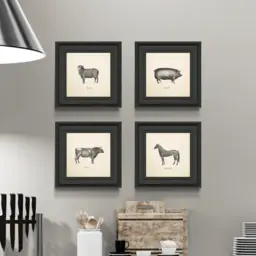 Set of 4 Down By The Farm Framed Prints - thumbnail 1
