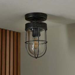 Marine Industrial 1 Light Bathroom Flush Ceiling Light - thumbnail 2