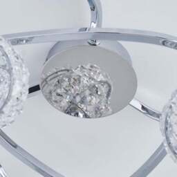 Cecilie 3 Light Crystal Semi Flush Ceiling Light - thumbnail 5