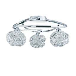 Cecilie 3 Light Crystal Semi Flush Ceiling Light - thumbnail 6