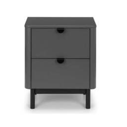 Chloe 2 Drawer Bedside Table, Grey - thumbnail 4