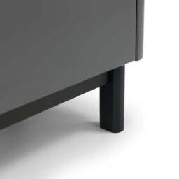 Chloe 2 Drawer Bedside Table, Grey - thumbnail 5
