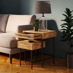 Bryant Nest of Side Tables with Drawers - thumbnail 3