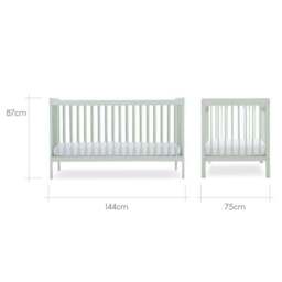 CuddleCo Nola Cot Bed, Painted Pine - thumbnail 5