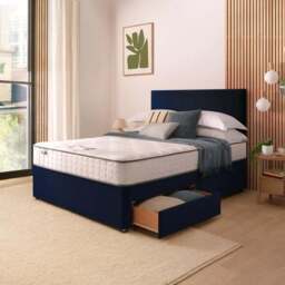 Silentnight Divan Bed With Velvet Paris Headboard and 800 Pocket Sprung Mattress - thumbnail 3