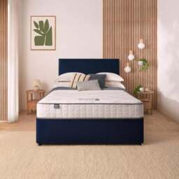 Silentnight Divan Bed With Velvet Paris Headboard and 800 Pocket Sprung Mattress - thumbnail 2