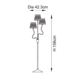 Vogue Priya Boho 3 Light Floor Lamp - thumbnail 6