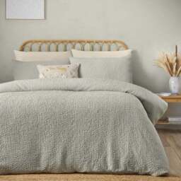 Catherine Lansfield Crinkle Seersucker Duvet Cover & Pillowcase Set - thumbnail 4