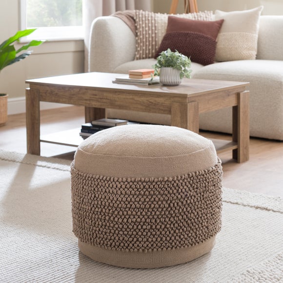 Jersey Bobble Banded Cotton Pouffe - image 1