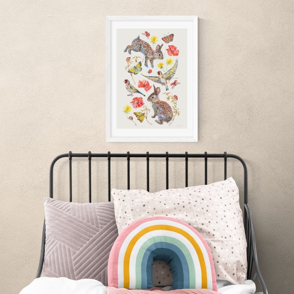 East End Prints Meadow Birds Bunnies And Butterflies Print - image 1