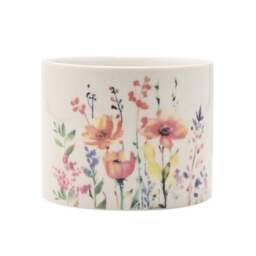 The Cottage Garden Peach Floral Multi Wick Ceramic Candle - thumbnail 4