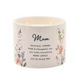 The Cottage Garden Peach Floral Multi Wick Ceramic Candle - thumbnail 5