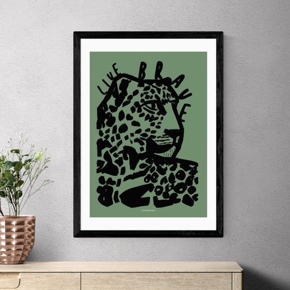 East End Prints Live Brave Green Tiger Print by Wonder and Rah - image 1