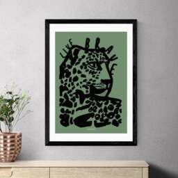 East End Prints Live Brave Green Tiger Print by Wonder and Rah - thumbnail 1