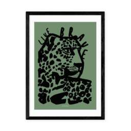 East End Prints Live Brave Green Tiger Print by Wonder and Rah - thumbnail 2