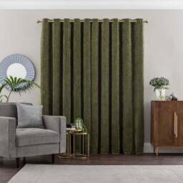 Chenille Ultra Blackout Eyelet Curtains - thumbnail 4